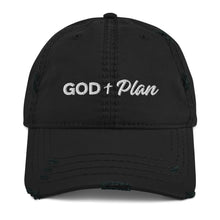 Load image into Gallery viewer, &quot;God + Plan&quot; Distressed Dad Hat
