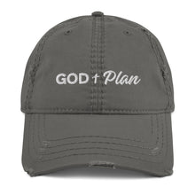 Load image into Gallery viewer, "God + Plan" Distressed Dad Hat