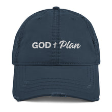 Load image into Gallery viewer, "God + Plan" Distressed Dad Hat